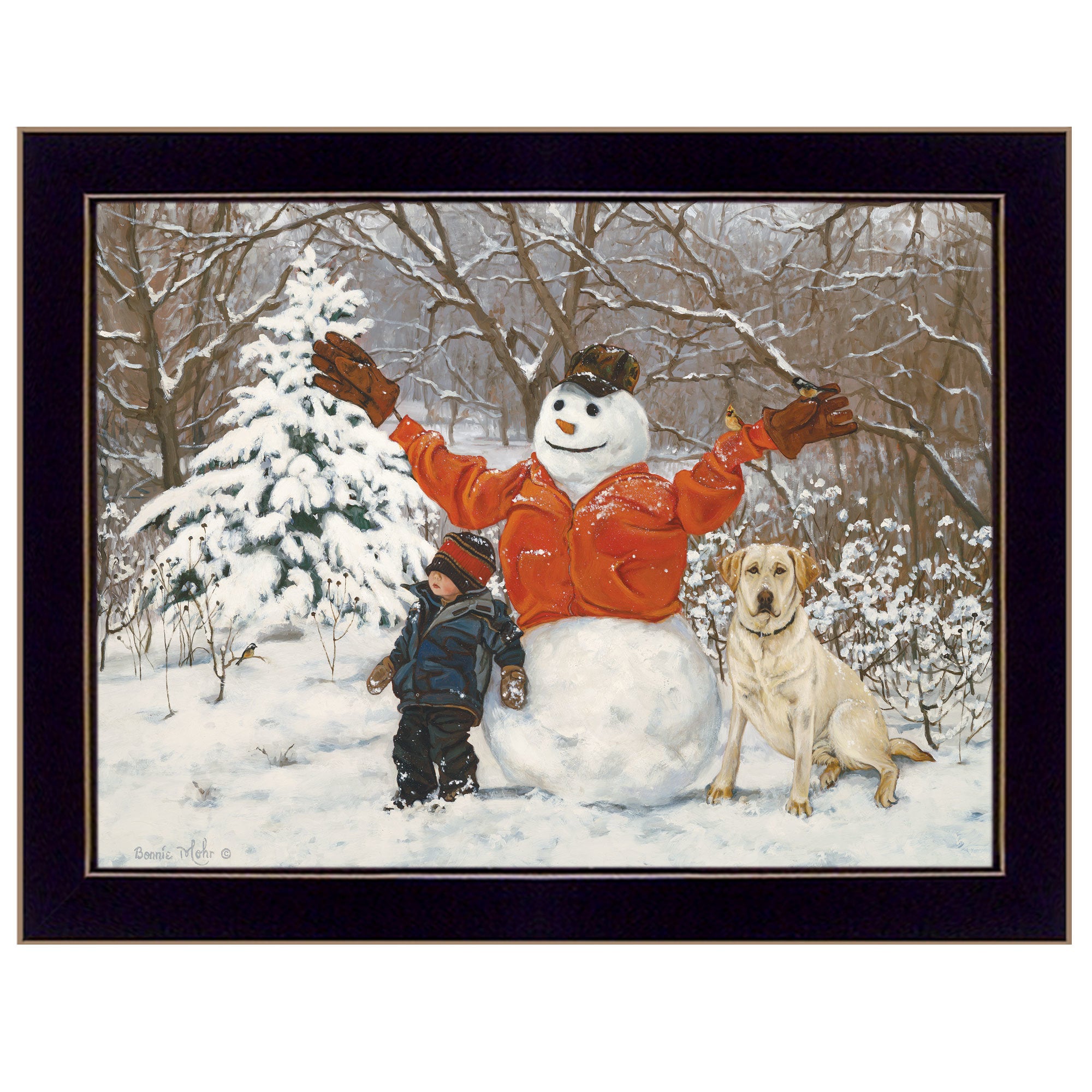 "Buddies" by Bonnie Mohr, Ready to Hang Framed Print, Black Frame