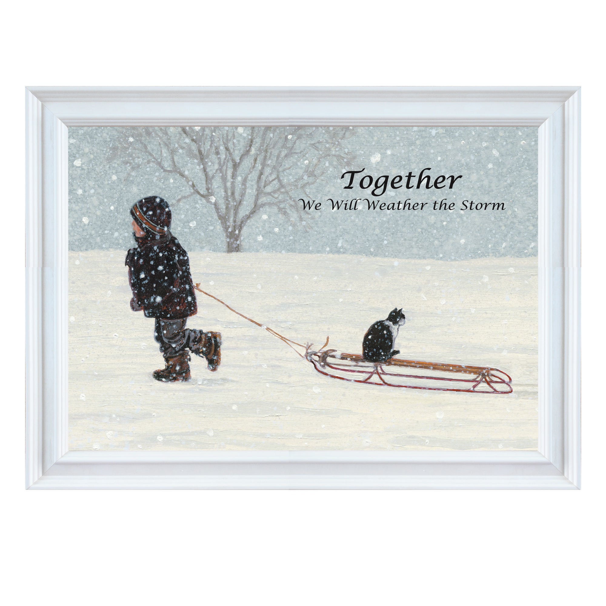"Together" By Bonnie Mohr, Printed Wall Art, Ready To Hang Framed Poster, White Frame