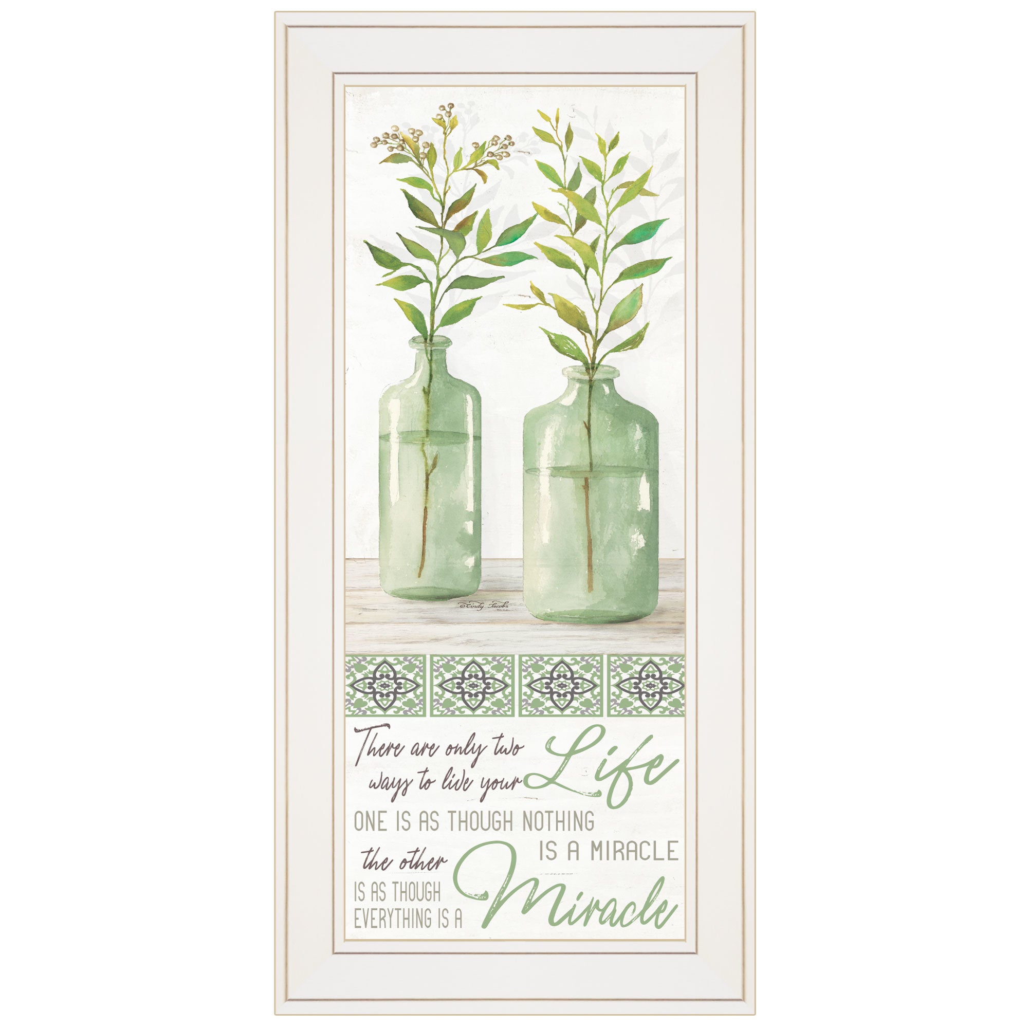 "Live Your Life" by Cindy Jacobs, Ready to Hang Frame Print, White Frame