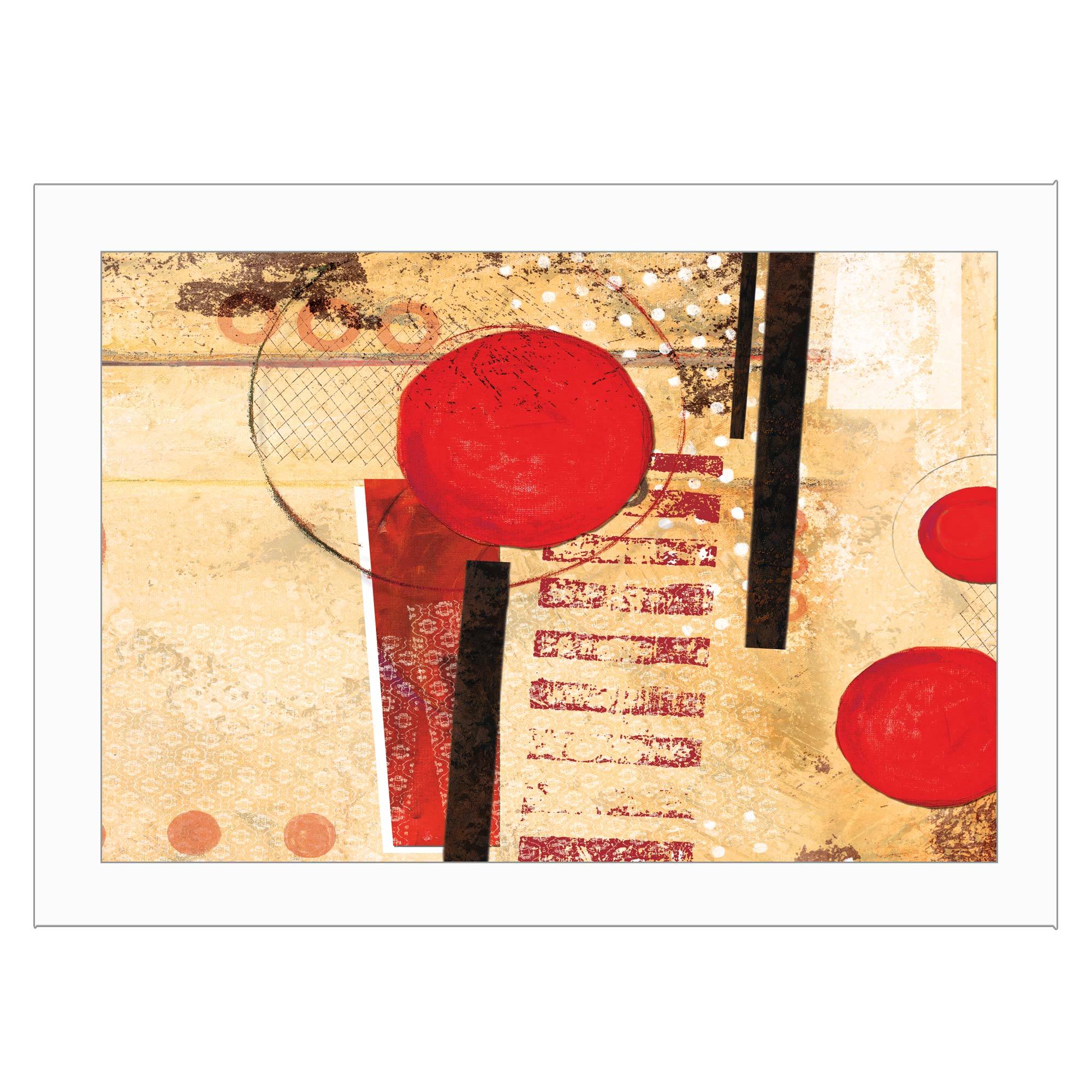 "Circular Abstract" by Cloverfield & Co, Ready to Hang Framed Print, White Frame