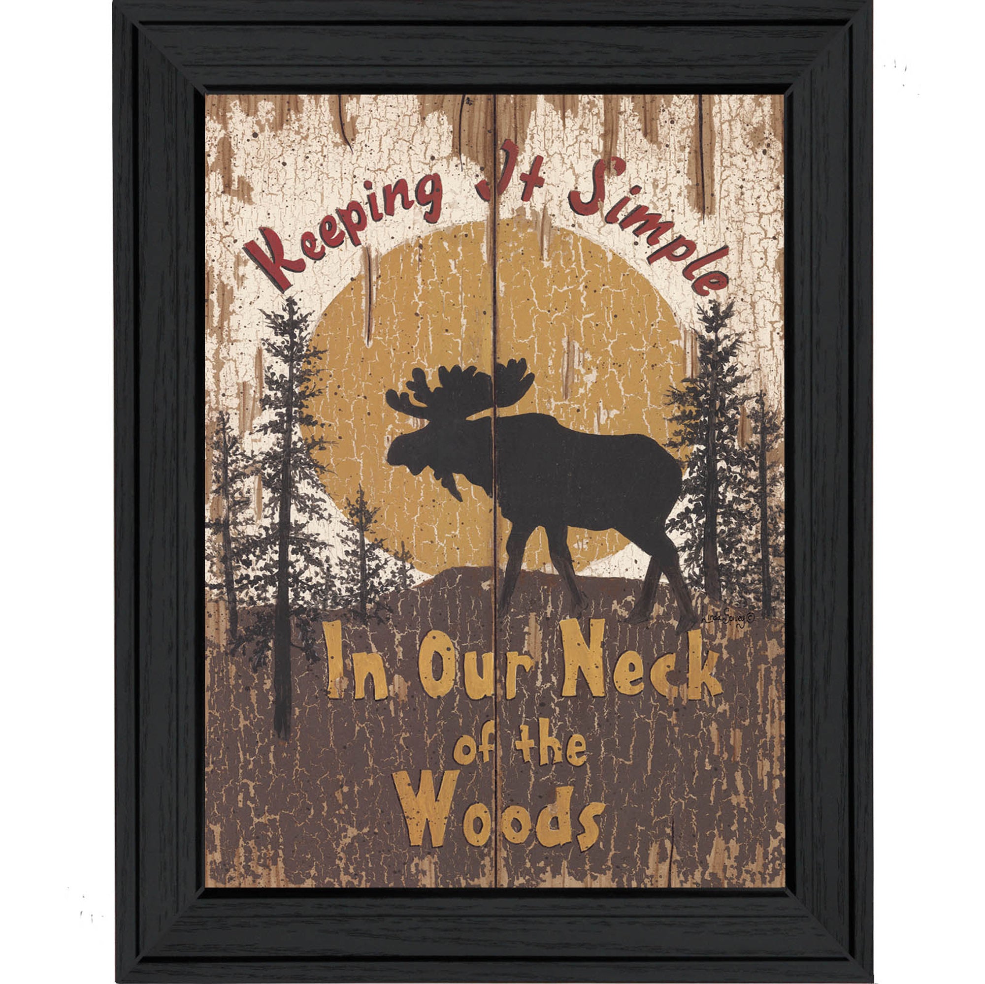 "Keeping It Simple" By Linda Spivey, Printed Wall Art, Ready To Hang Framed Poster, Black Frame