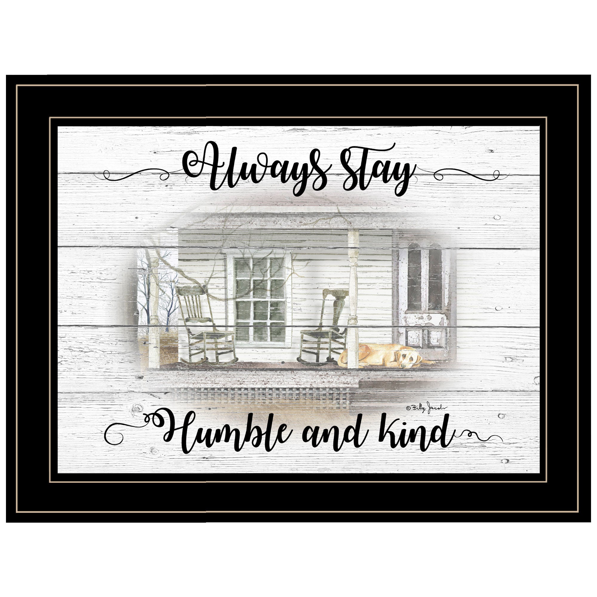 "Humble and Kind" By Billy Jacobs, Ready to Hang Framed Print, Black Frame