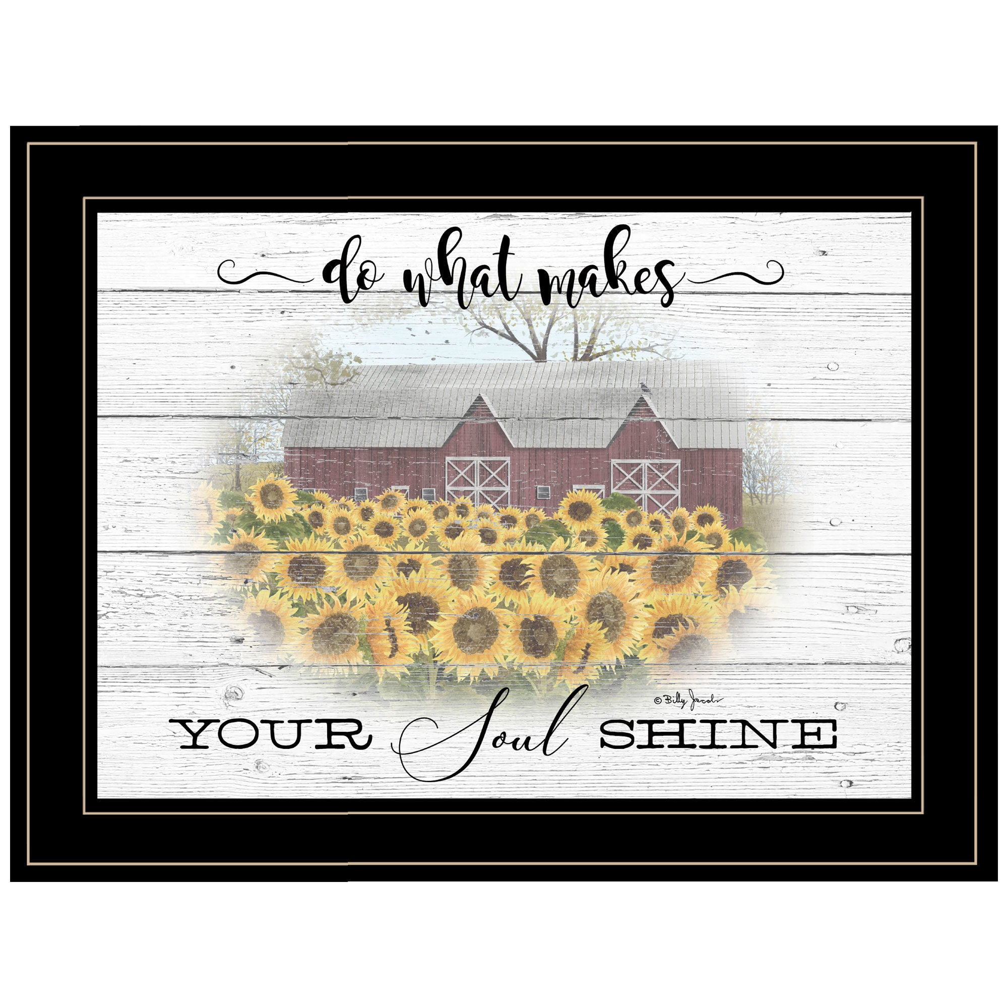 "Do What Makes Your Soul Shine" By Billy Jacobs, Ready to Hang Framed Print, Black Frame