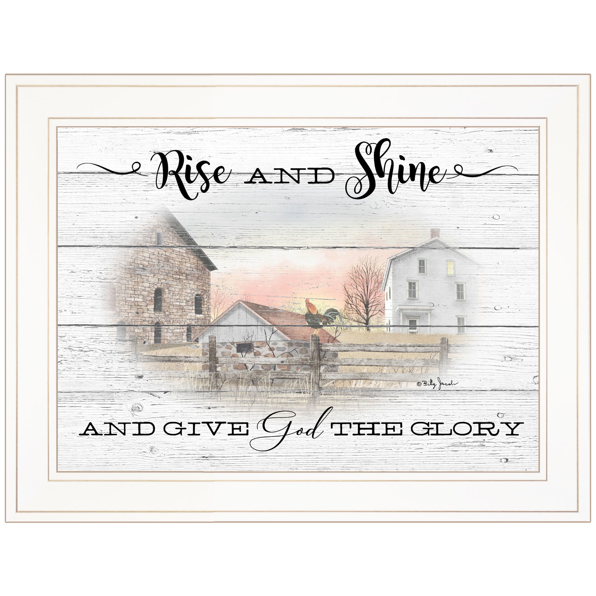 "Rise and Shine" By Billy Jacobs, Ready to Hang Framed Print, White Frame
