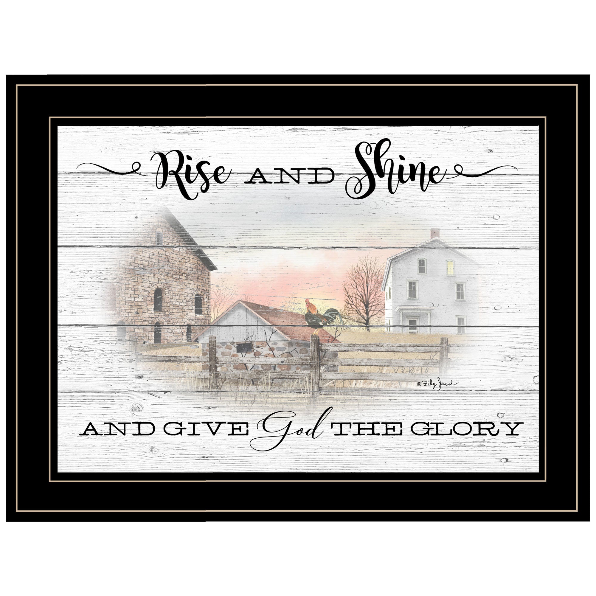 "Rise and Shine" By Billy Jacobs, Ready to Hang Framed Print, Black Frame