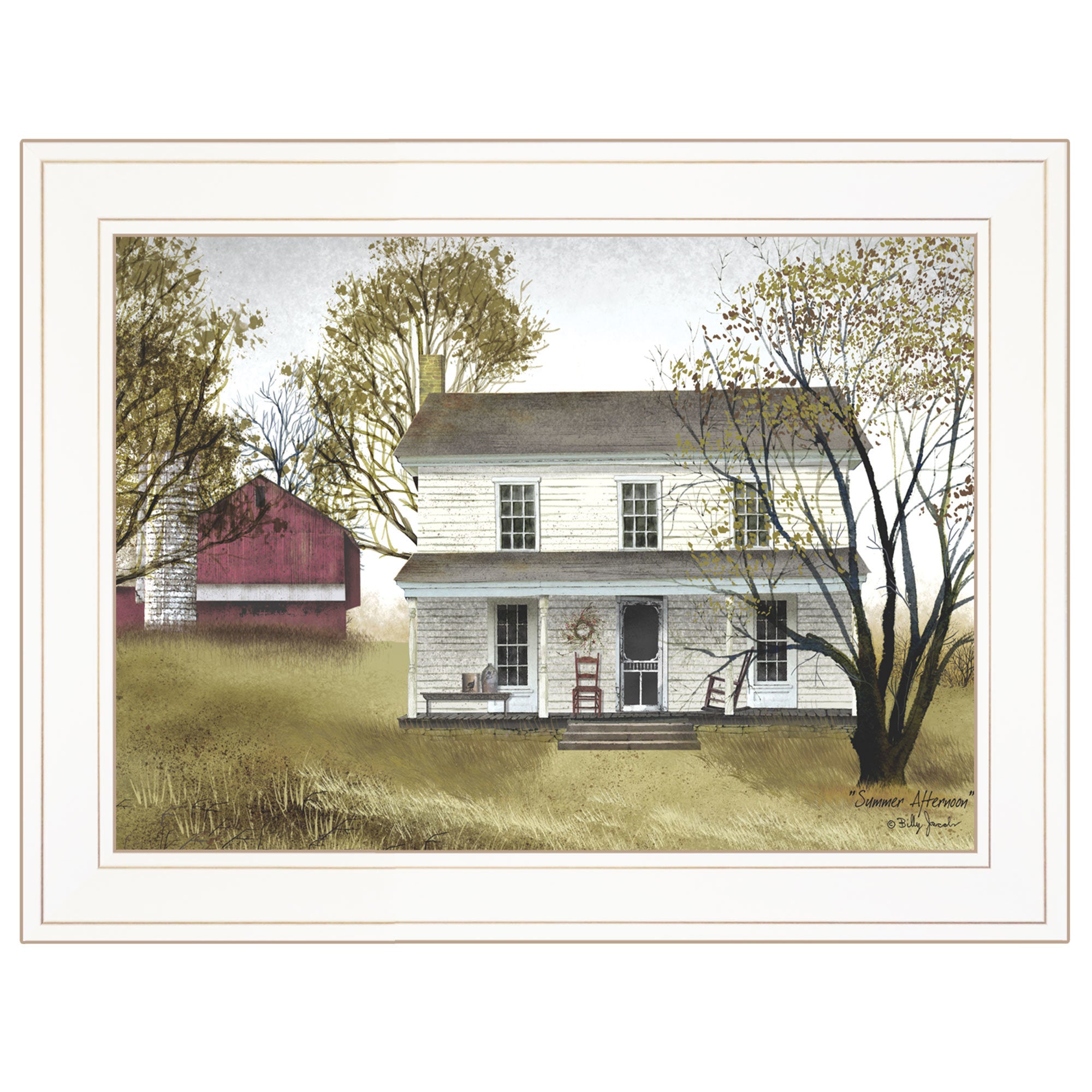 "Summer Afternoon" by Billy Jacobs, Ready to Hang Framed Print, White Frame