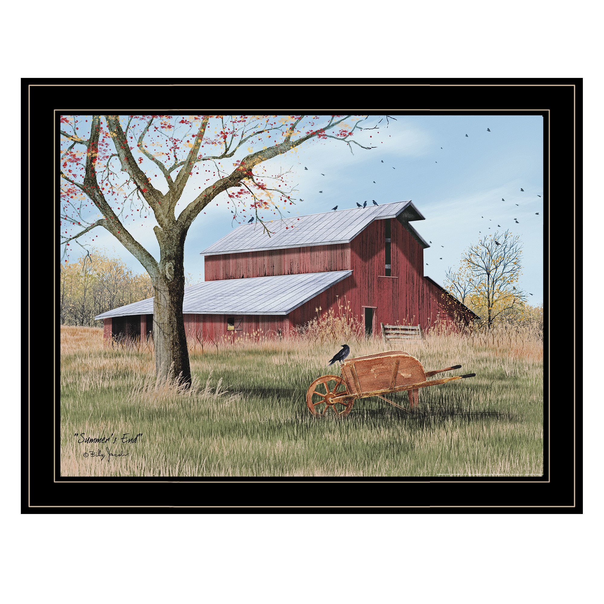 "Summer's End" by Billy Jacobs, Ready to Hang Framed Print, Black Frame