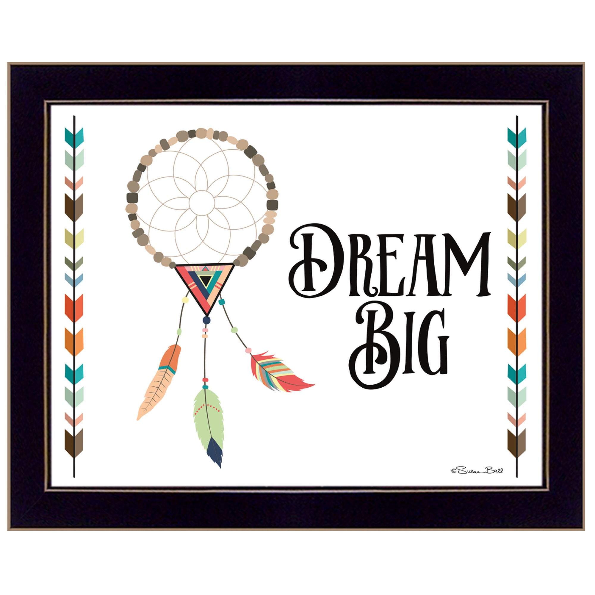 "Dream Big" By Susan Boyer, Printed Wall Art, Ready To Hang Framed Poster, Black Frame