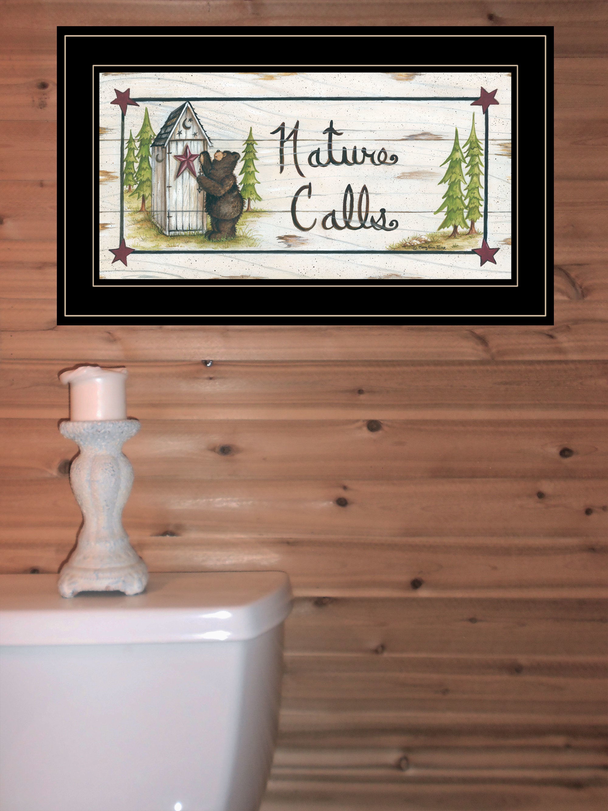 "Nature Calls" by Mary Ann June, Ready to Hang Framed Print, Black Frame