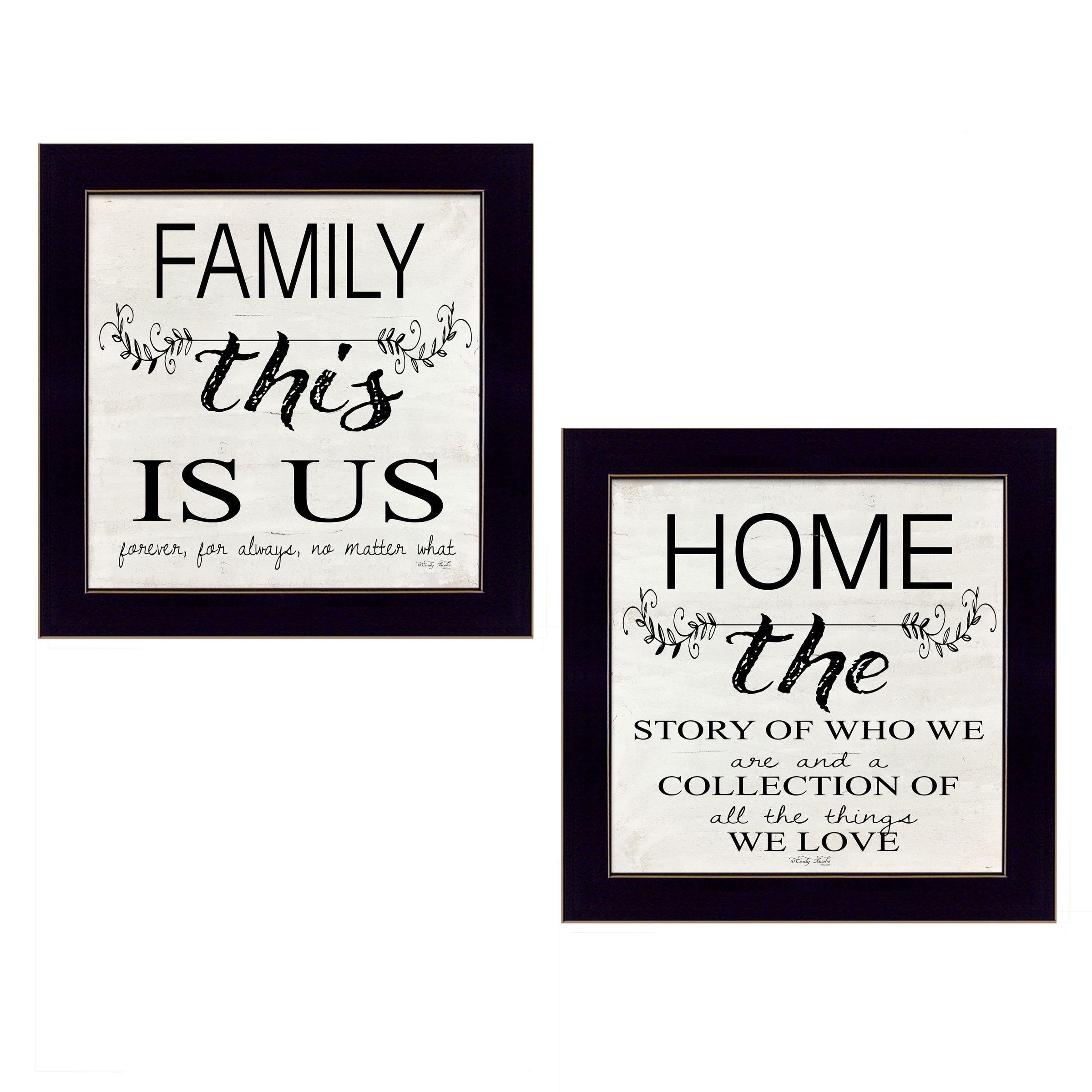 "Family" 2-Piece Vignette by Cindy Jacobs, Black Frame