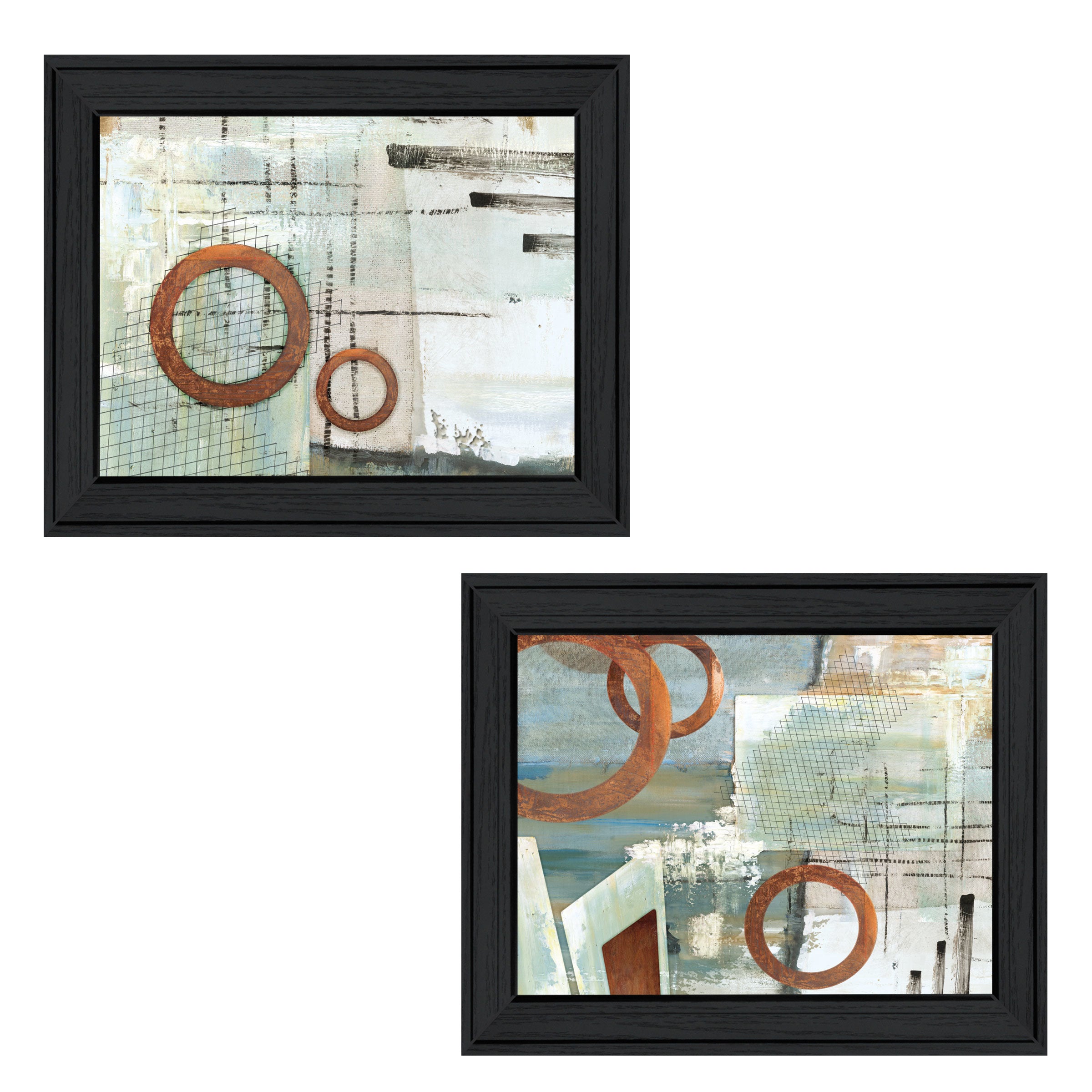 "Balance this I & II" 2-Piece Vignette by Cloverfield & Co, Black Frame