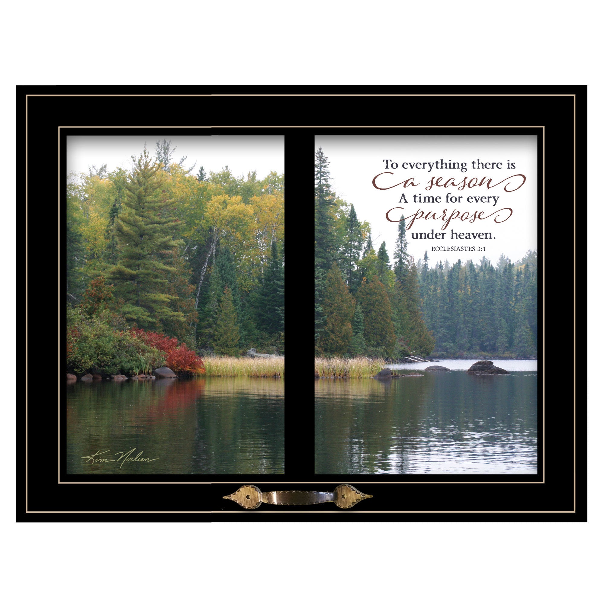 "To Everything There is a Season" by Kim Norlien, Ready to Hang Framed Print, Black Window-Style Frame