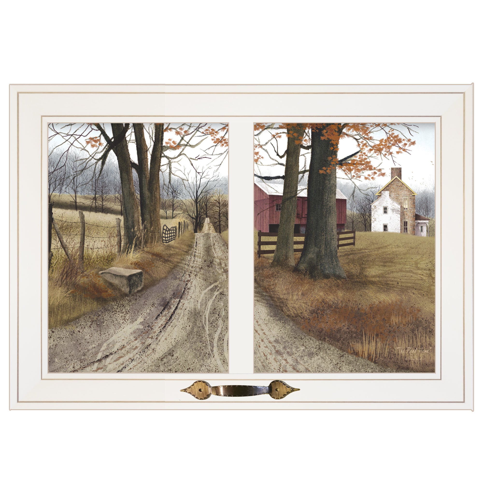 "The Road Home" by Billy Jacobs, Ready to Hang Framed Print, White Window-Style Frame
