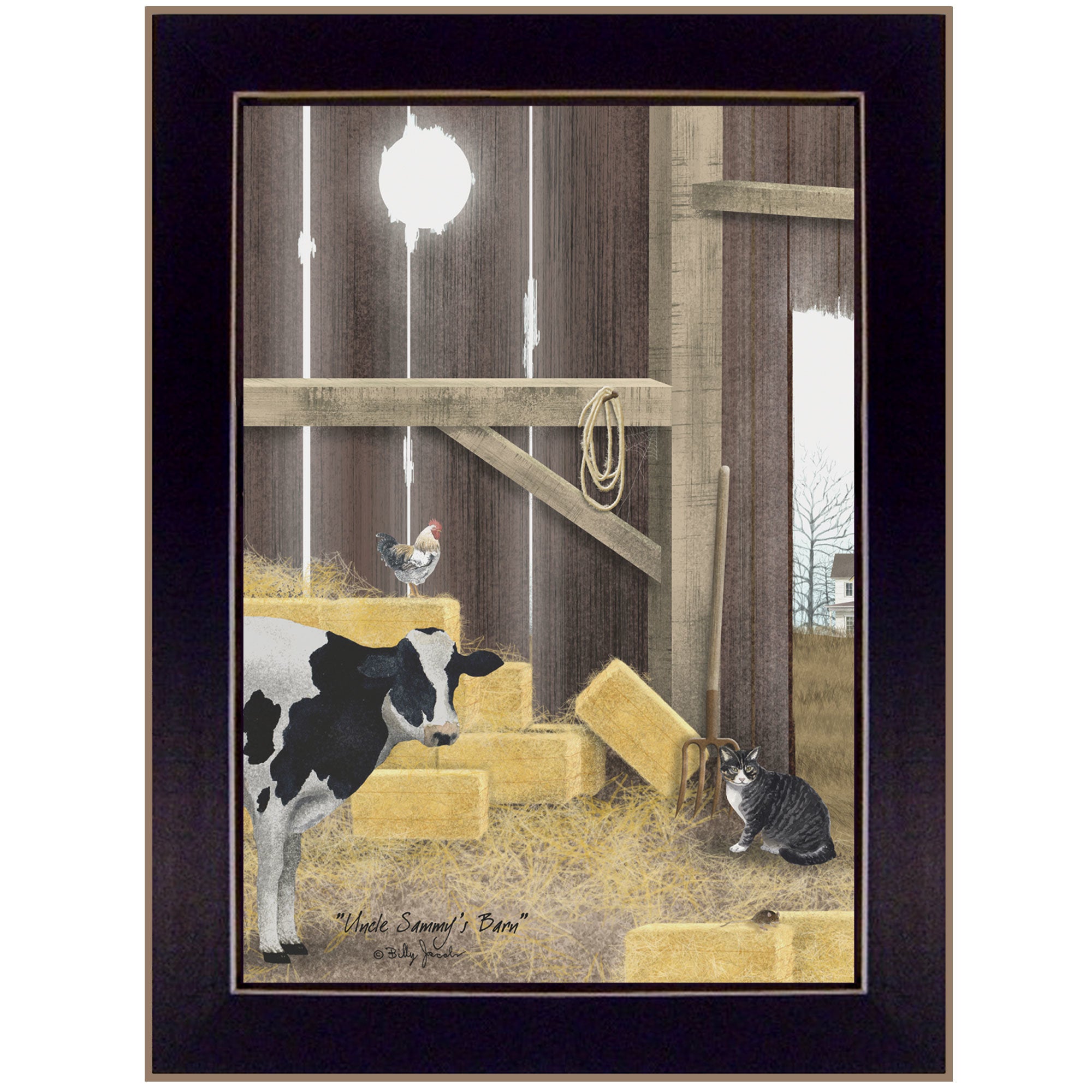 "Uncle Sammys Barn" by Billy Jacobs, Ready to Hang Framed Print, Black Frame