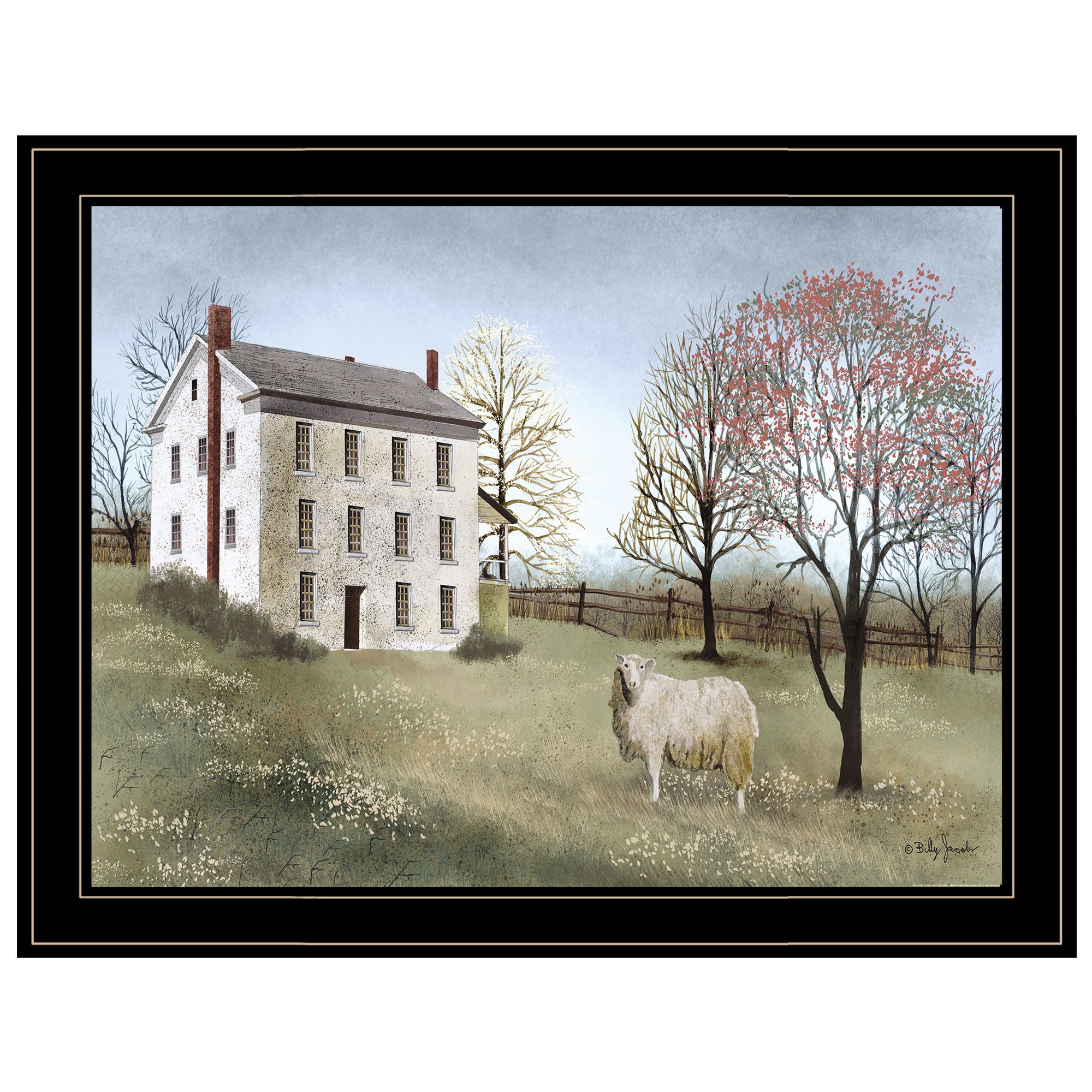"Spring at White House Farm" by Billy Jacobs, Ready to Hang Framed Print, Black Frame