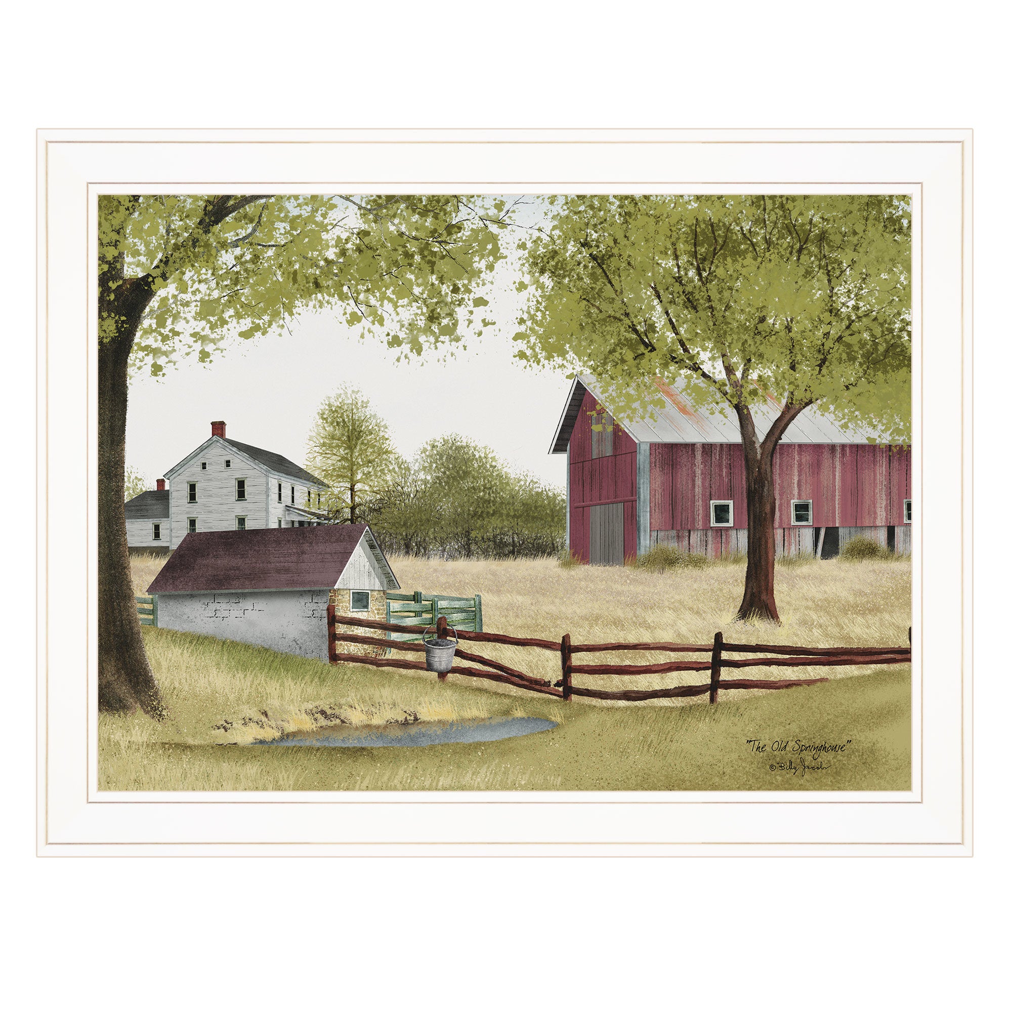 "The Old Spring House" by Billy Jacobs, Ready to Hang Framed Print, White Frame