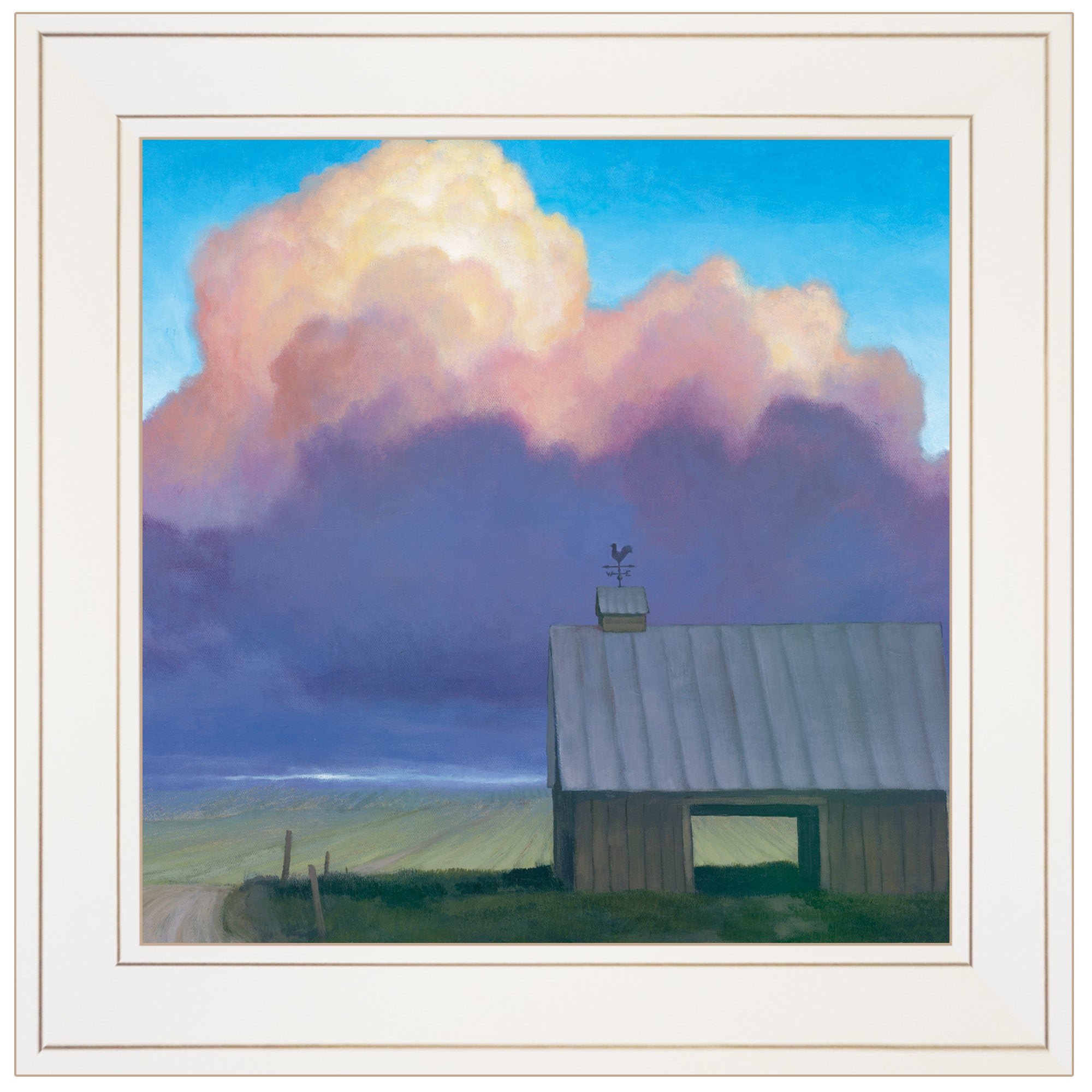 "Through Rows" by Tim Gagnon, Ready to Hang Framed print, White Frame