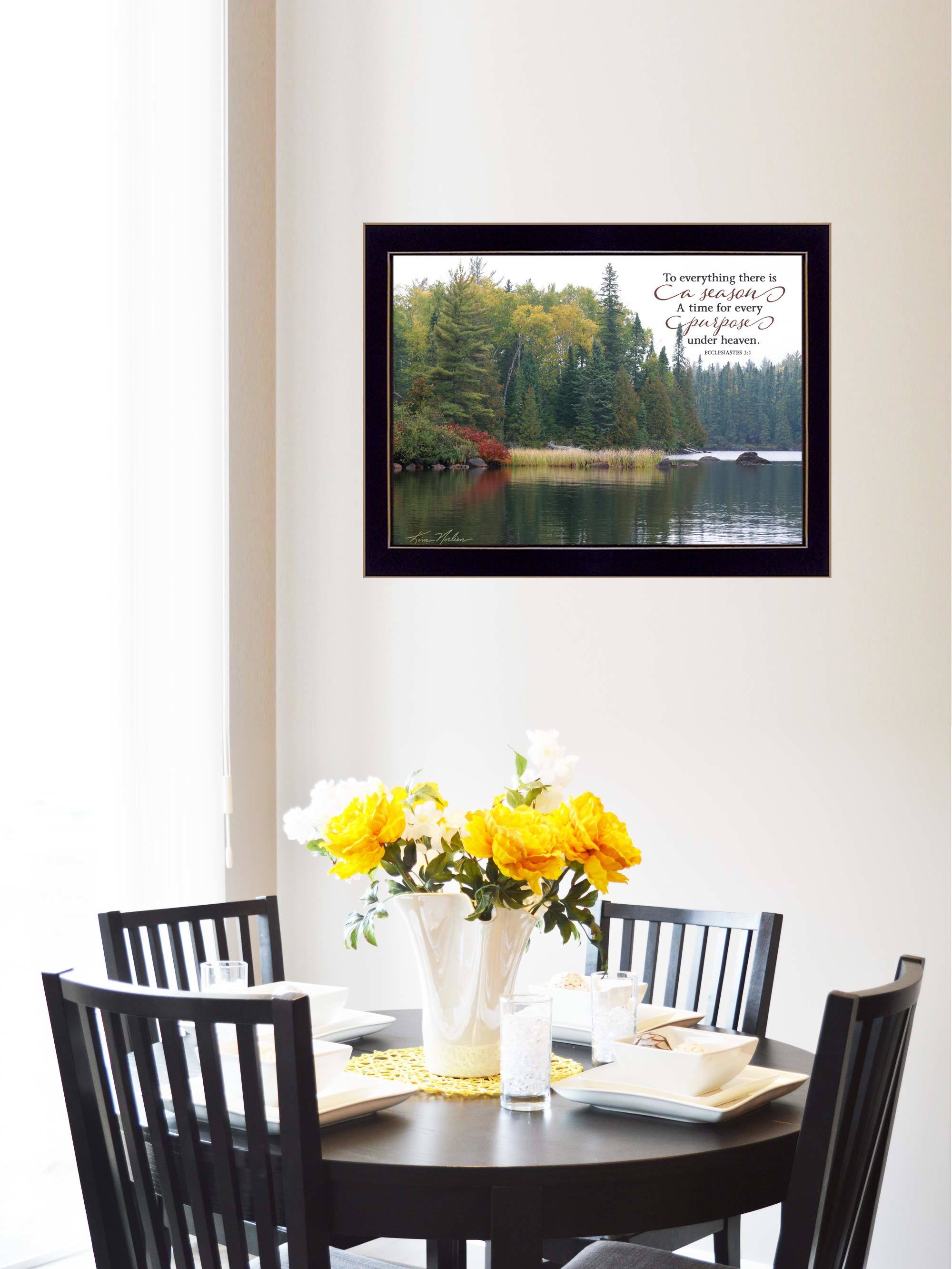 "To Everything There is a Season" by Kim Norlien, Ready to Hang Framed Print, Black Frame