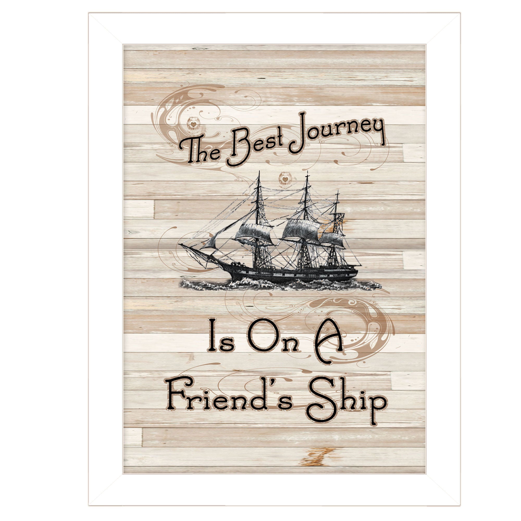 "Friendship Journey" by Millwork Engineering, Ready to Hang Framed Print, White Frame
