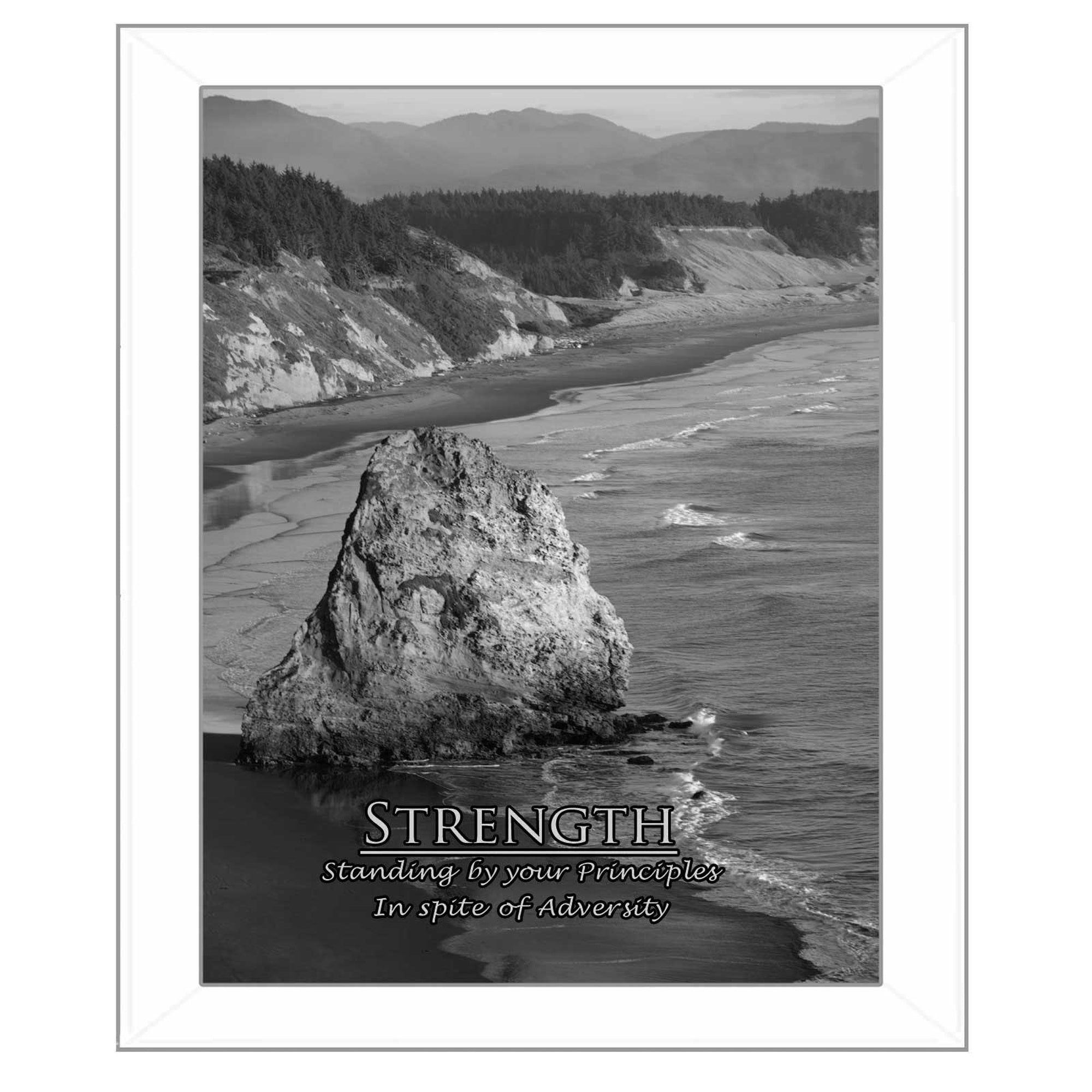 "Strength" By Trendy Decor4U, Printed Wall Art, Ready To Hang Framed Poster, White Frame
