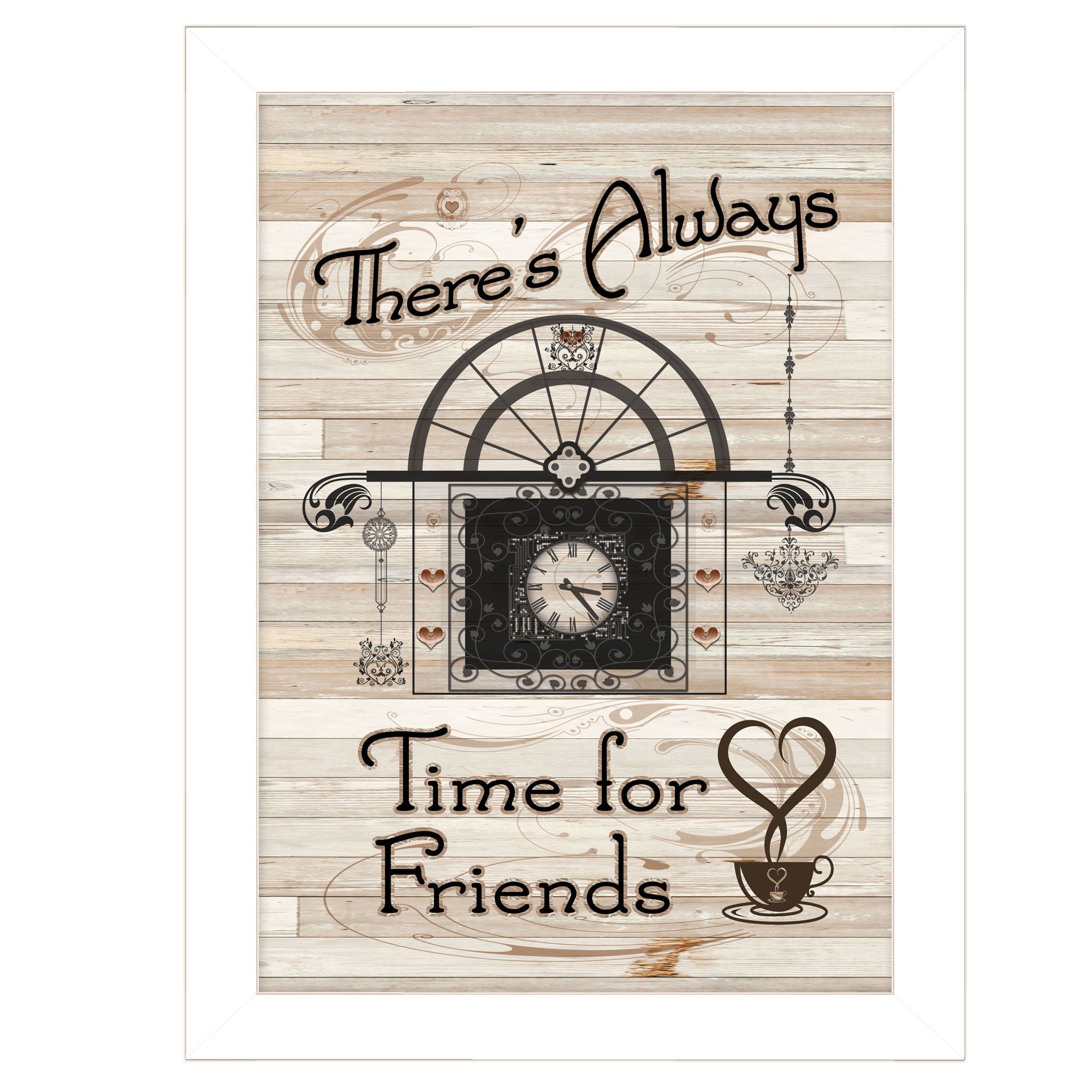 "Time for Friends" by Millwork Engineering, Ready to Hang Framed Print, White Frame