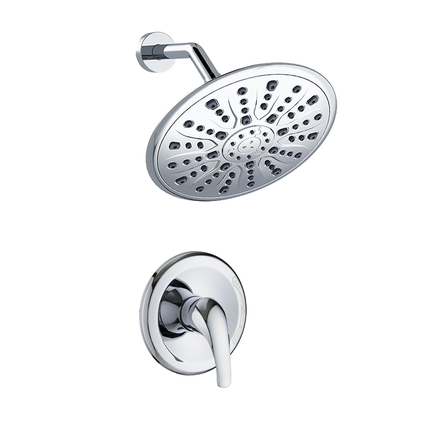 Single Handle Rain Showerhead with Handheld Shower Combo Set (Valve Included)