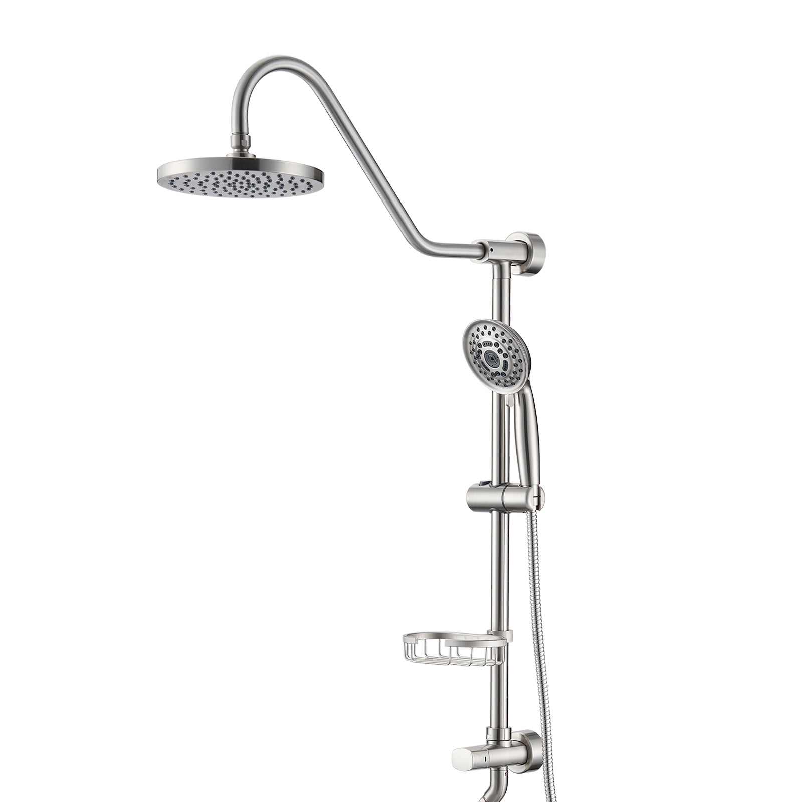 Shower Head with Handheld Shower System with 8" Rain Shower Head