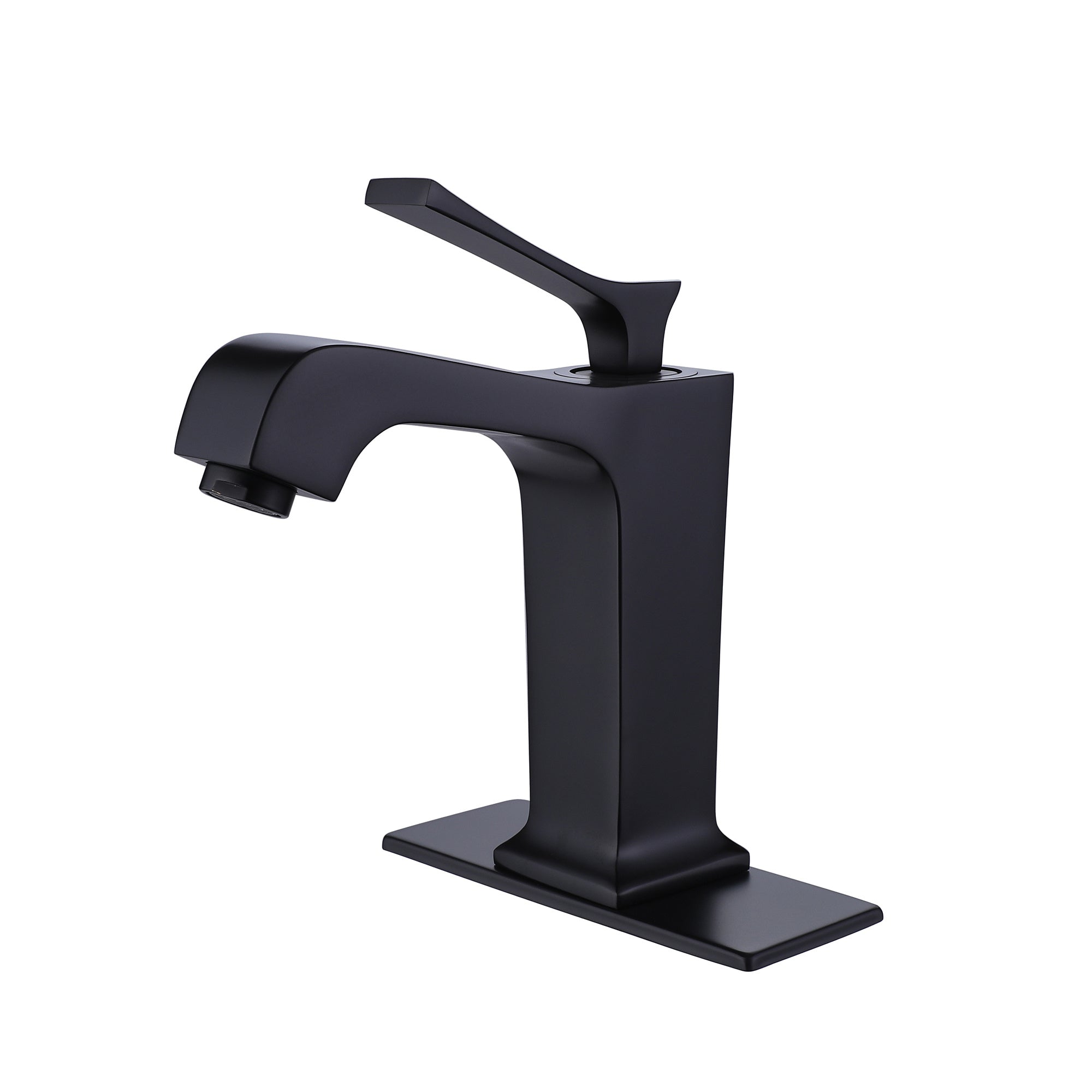 Single Hole Single Handle Bathroom Faucet with Matte Black