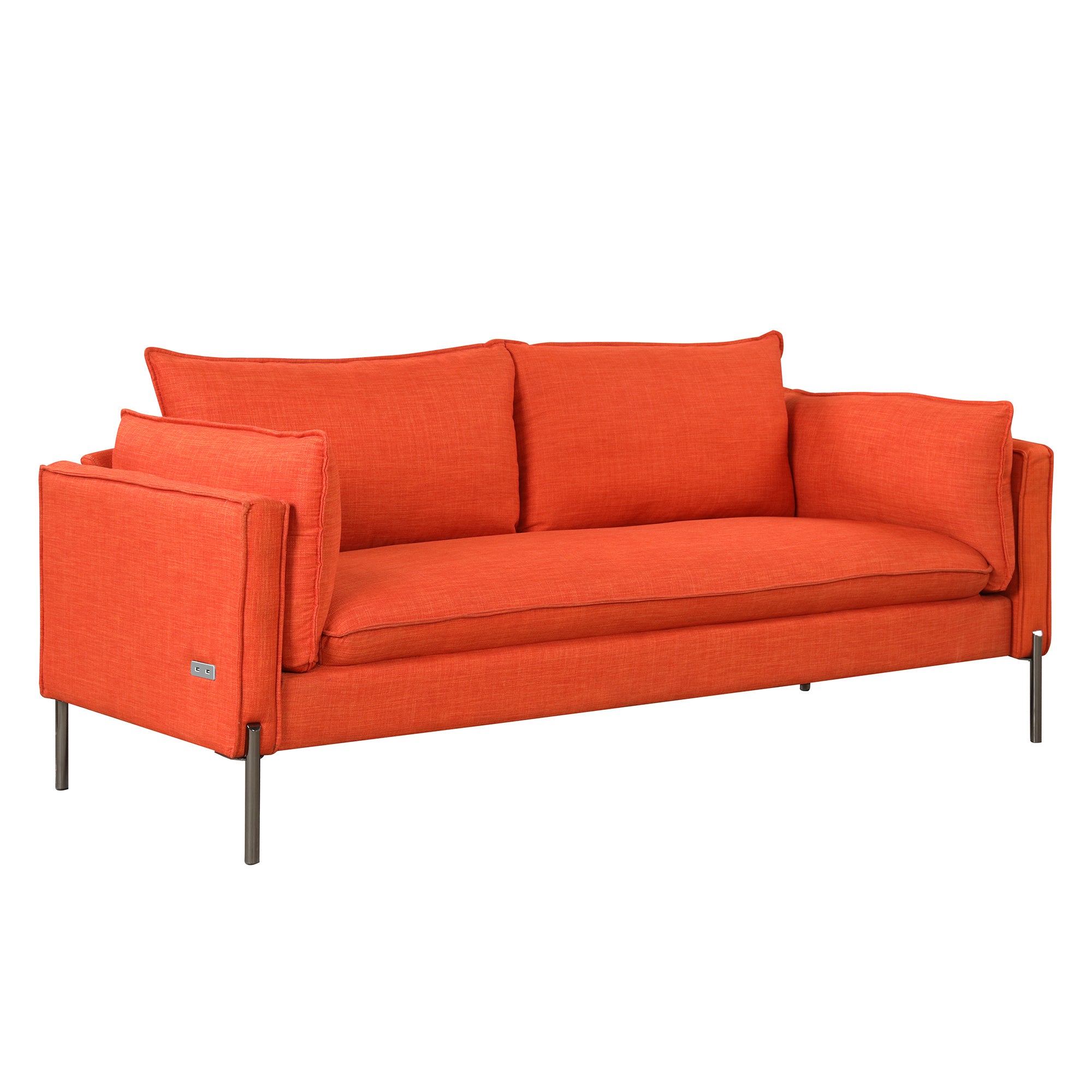 76.2" Modern Style 3 Seat Sofa Linen Fabric Upholstered Couch Furniture 3-Seats Couch for Different Spaces,Living Room,Apartment