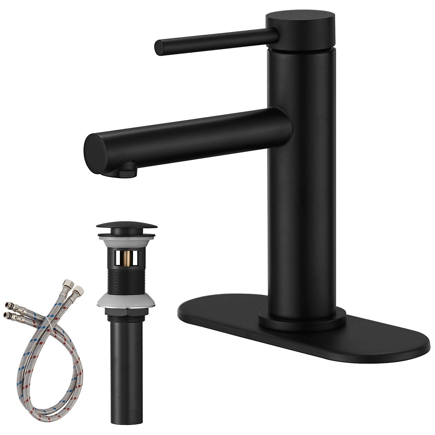 Single Hole Single-Handle Bathroom Faucet in Matte Black