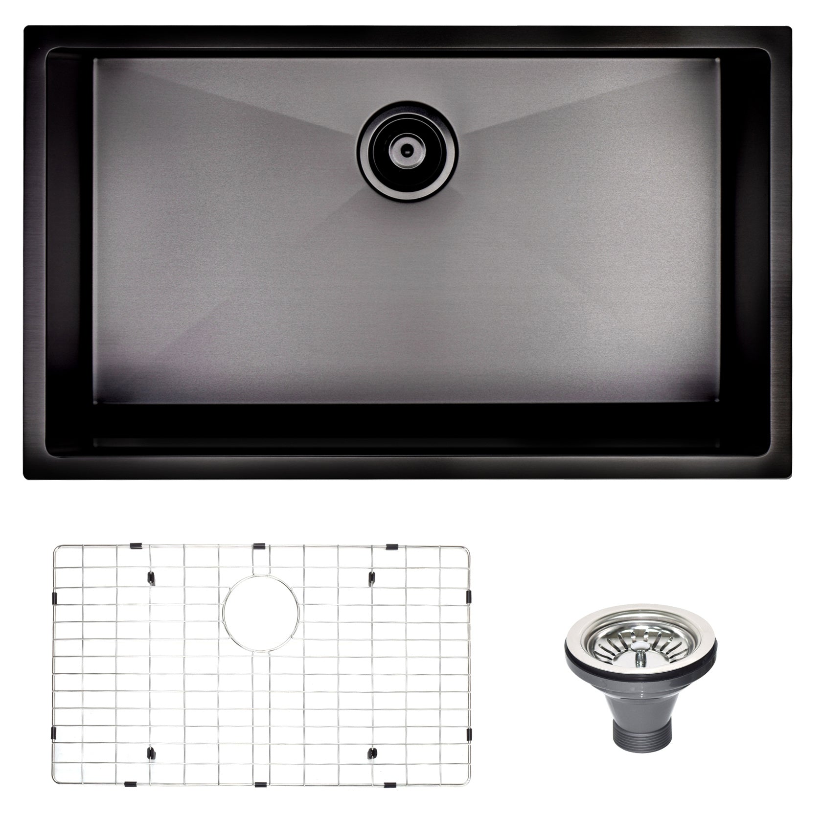 30" L X 18" W Undermount Kitchen Sink With Sink Grid