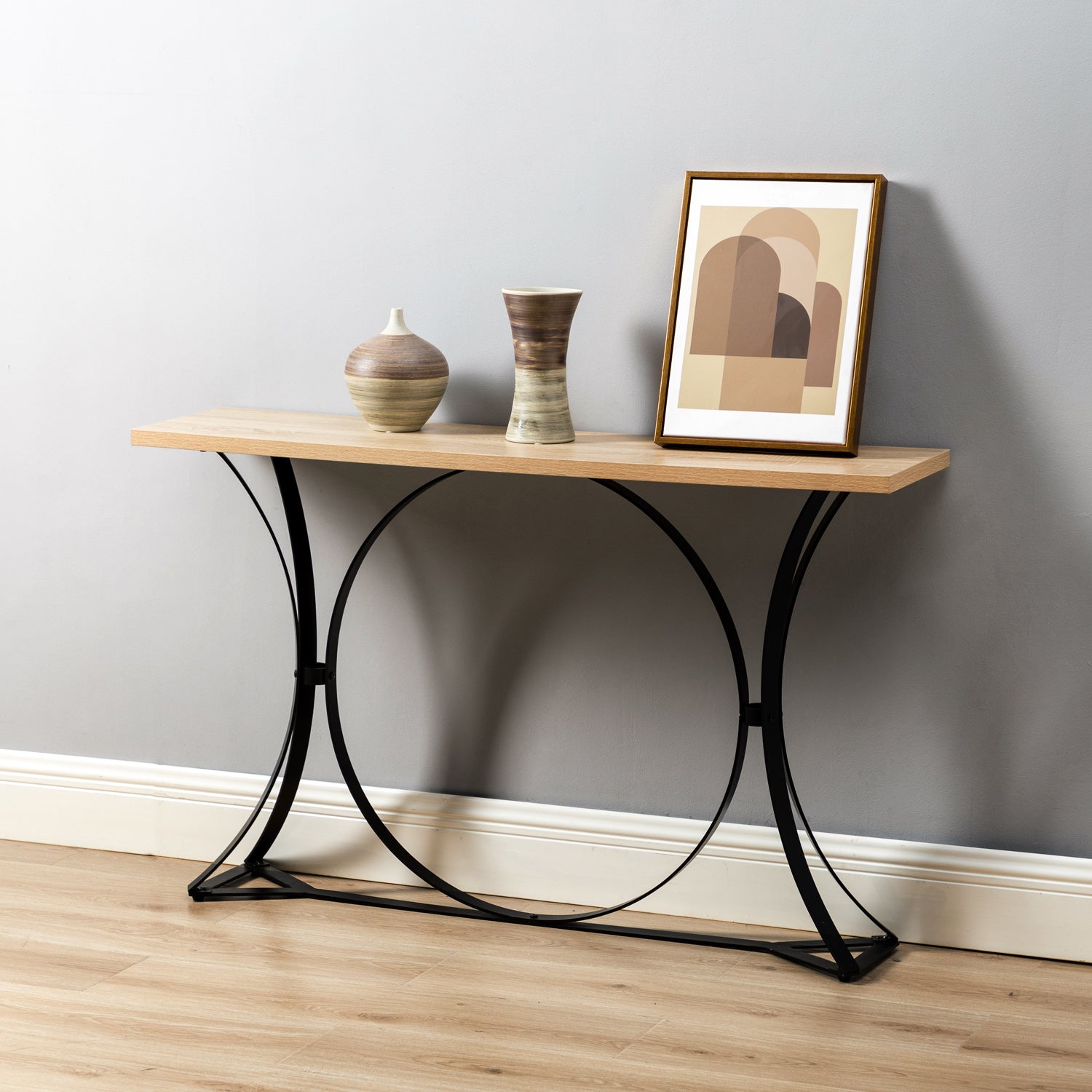 Maurice 47' Contemporary Console Table with Metal Base