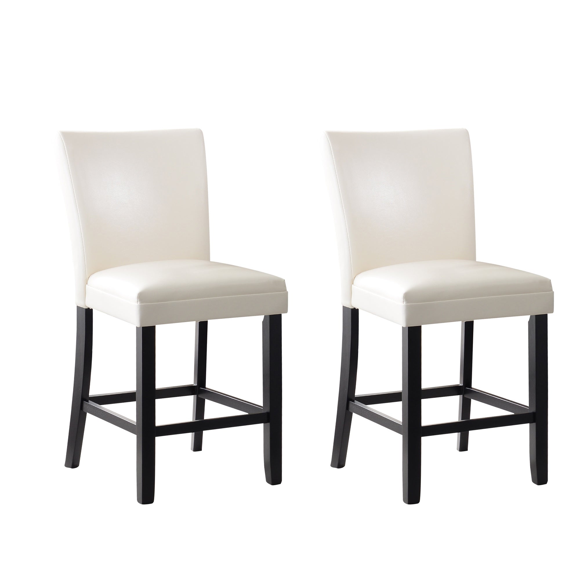 Solid Wood High elasticity Counter Stool White (Set of 2)