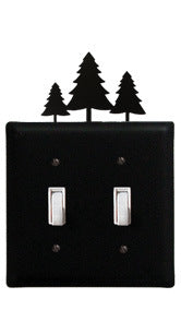 Pine Trees - Double Switch Cover