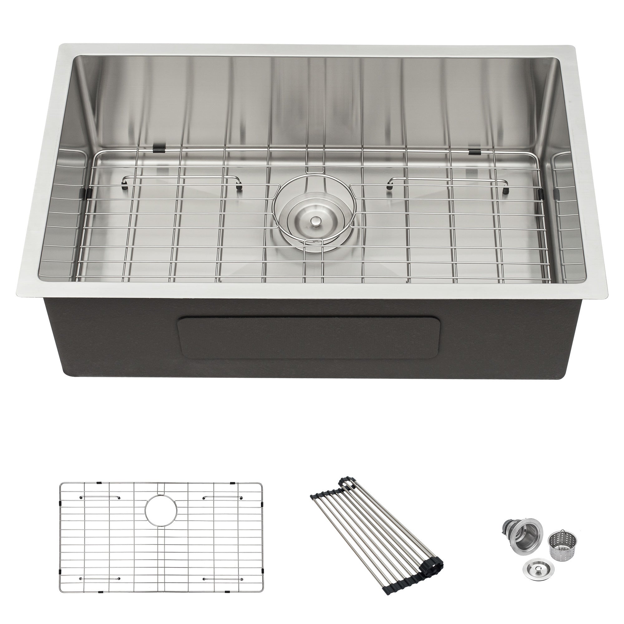 Undermount Kitchen Sink - 32"x19" Stainless Steel 16 Gauge Deep Single Bowl Sinks