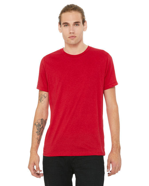 Unisex Poly-Cotton Short-Sleeve T-Shirt - BERRY - S