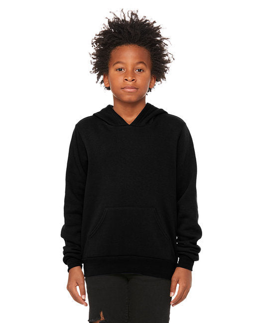 Youth Sponge Fleece Pullover Hooded Sweatshirt - BLACK - S