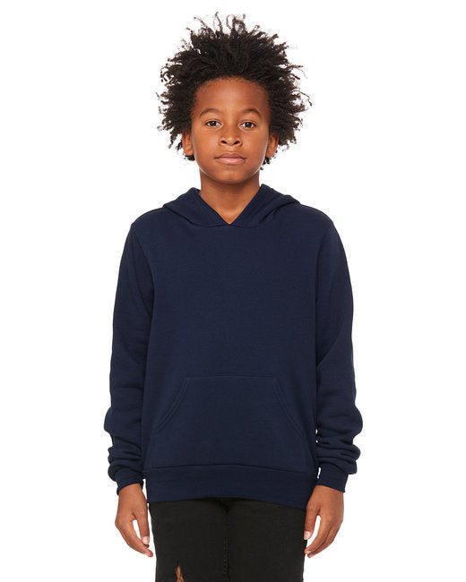 Youth Sponge Fleece Pullover Hooded Sweatshirt - BLACK - S