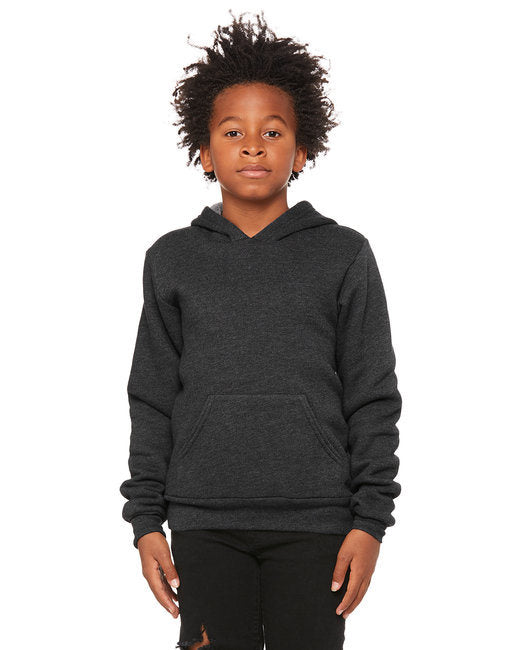 Youth Sponge Fleece Pullover Hooded Sweatshirt - BLACK - S