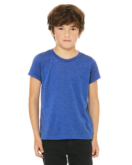 Youth Triblend Short-Sleeve T-Shirt - BLUE TRIBLEND - M