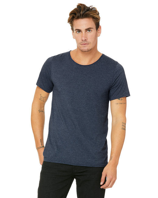 Men's Jersey Raw Neck T-Shirt - MILITARY GREEN - S