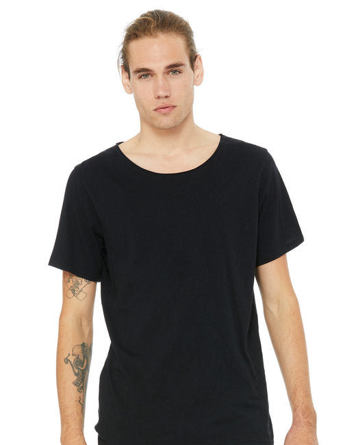 Men's Jersey Raw Neck T-Shirt - MILITARY GREEN - S