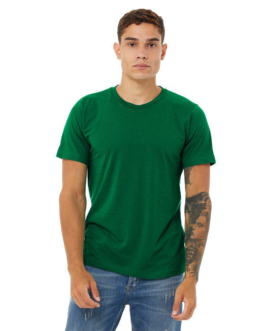 Unisex Poly-Cotton Short-Sleeve T-Shirt - BERRY - S
