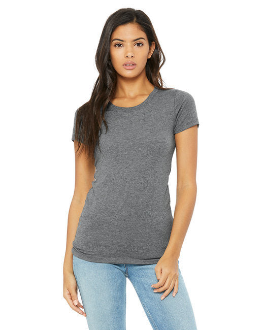 Ladies' Triblend Short-Sleeve T-Shirt - CHAR BLK TRIBLND - S
