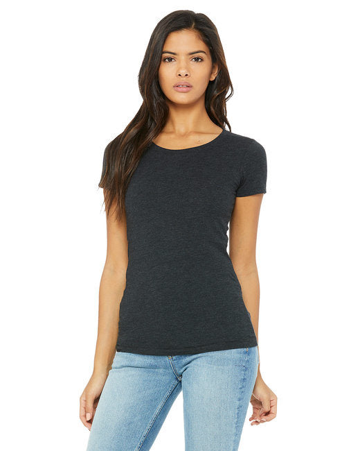 Ladies' Triblend Short-Sleeve T-Shirt - CHAR BLK TRIBLND - S