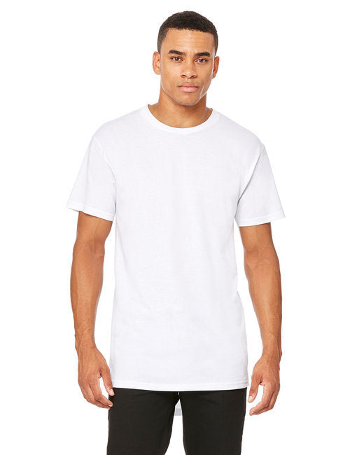 Men's Long Body Urban T-Shirt - WHITE - S