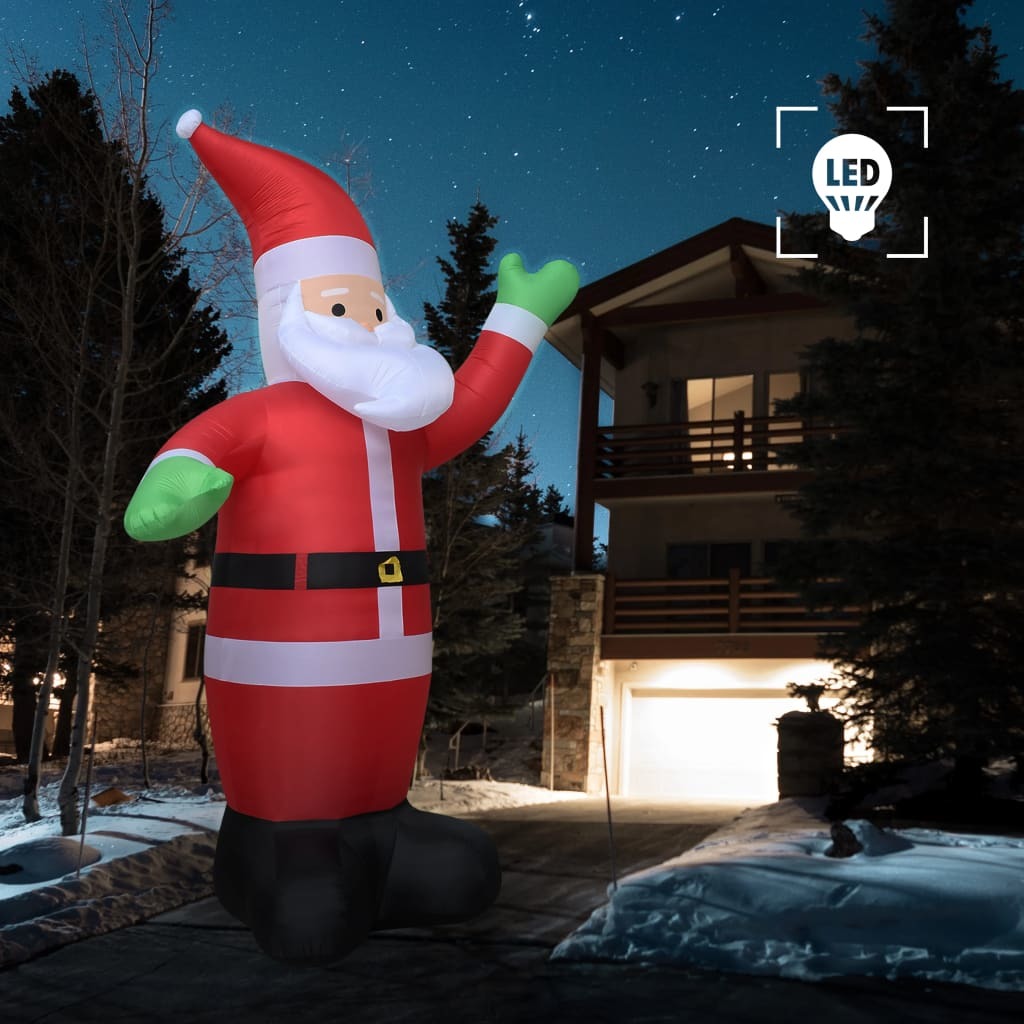 Christmas Inflatable Santa Claus LED IP44 236.2" XXL