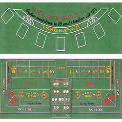 Blackjack and Craps Felt Layout