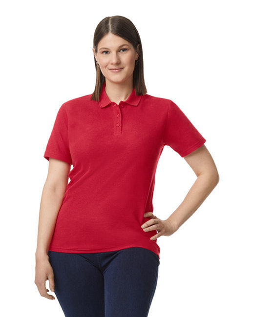 Ladies' Softstyle Double Pique Polo - CHERRY RED - S