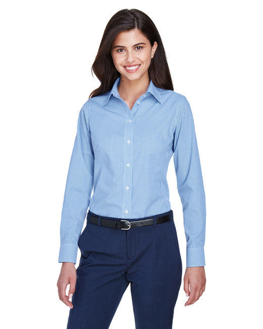 Ladies' Crown Woven Collection™ Gingham Check - SILVER - S